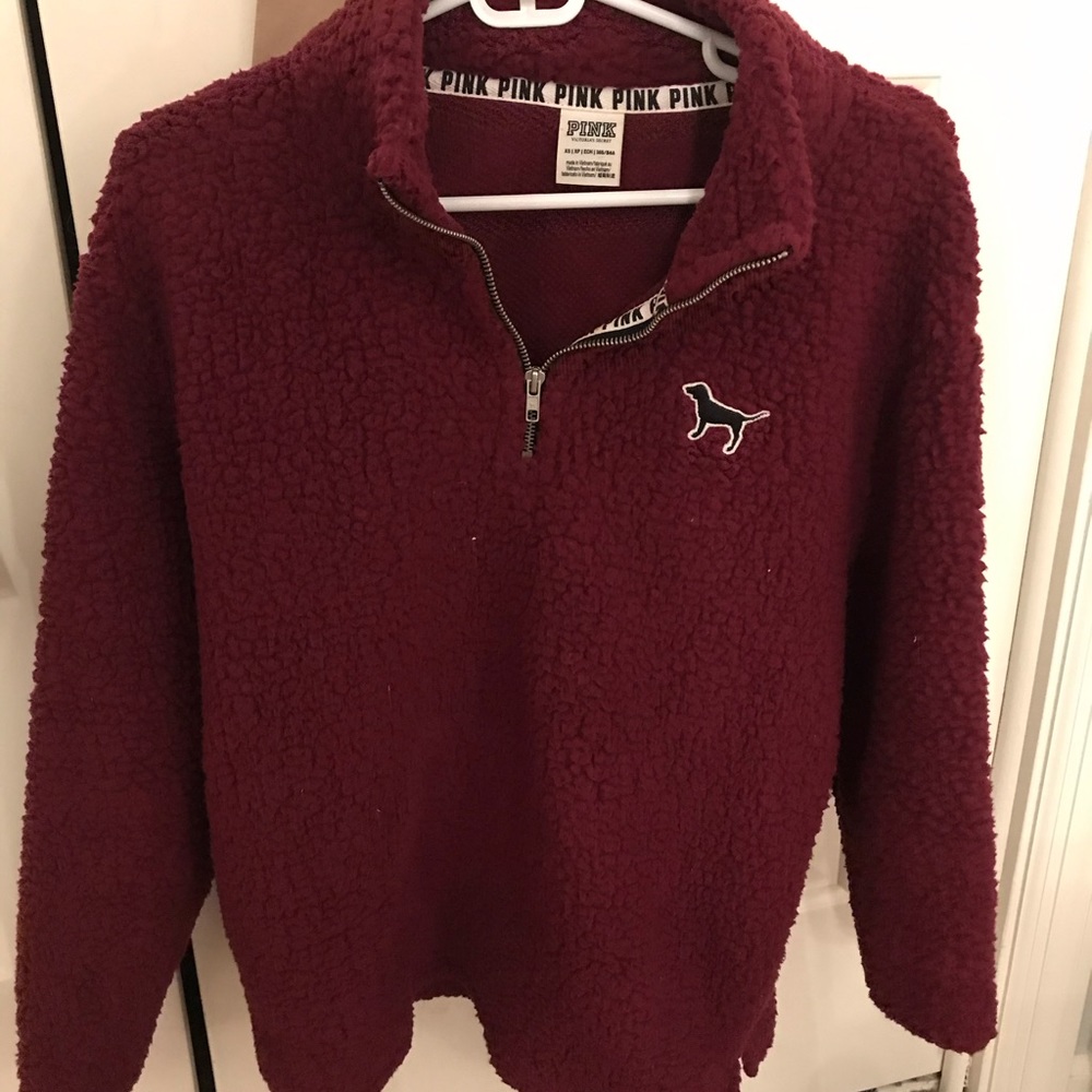 pink vs fuzzy sweater